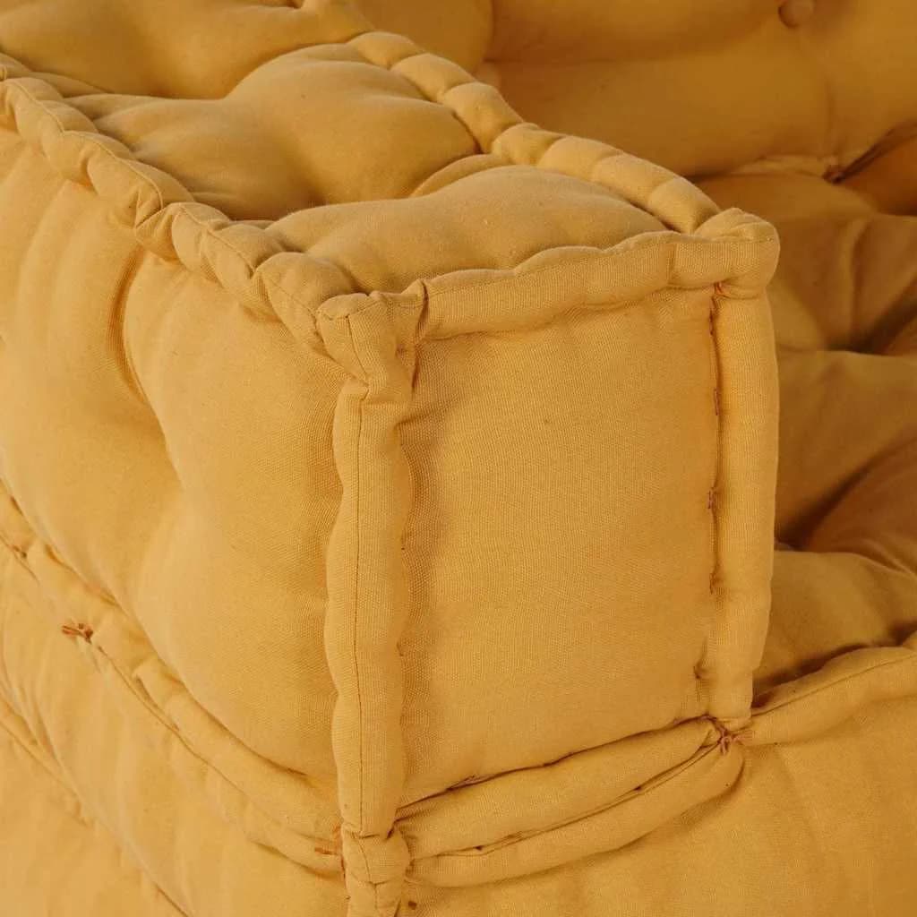 Modularna sedežna enota 2 kos Blago Rumena 140 x 70 x 56 cm - slika 11