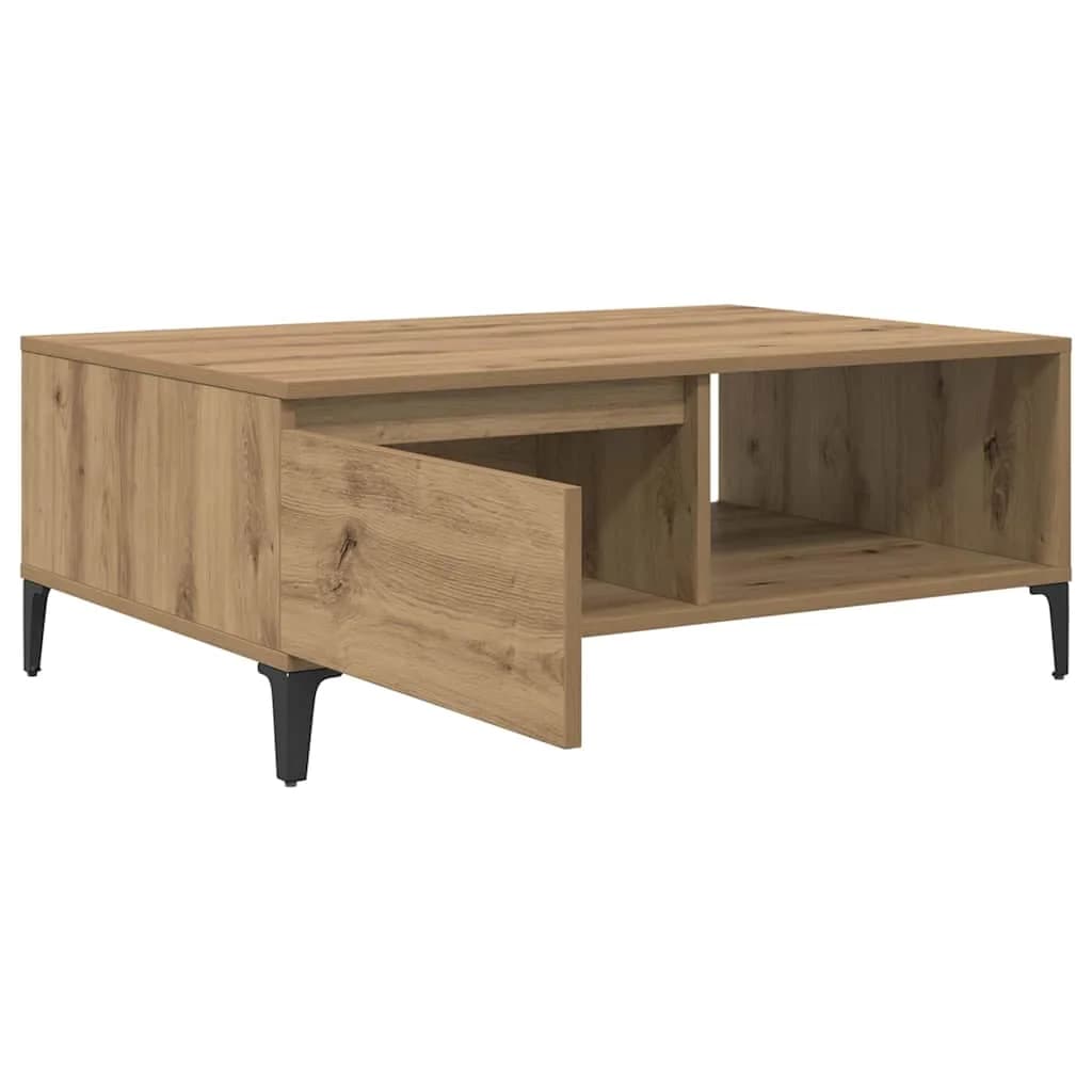 Klubska miza artisan hrast 90 x 60 x 35 cm Inženirski les - slika 5
