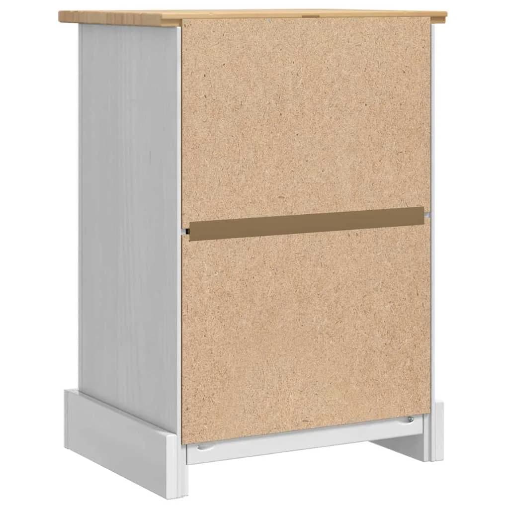 Nočna omarica Corona Bela 45 x 35 x 64 cm Masivno borovo les - slika 8