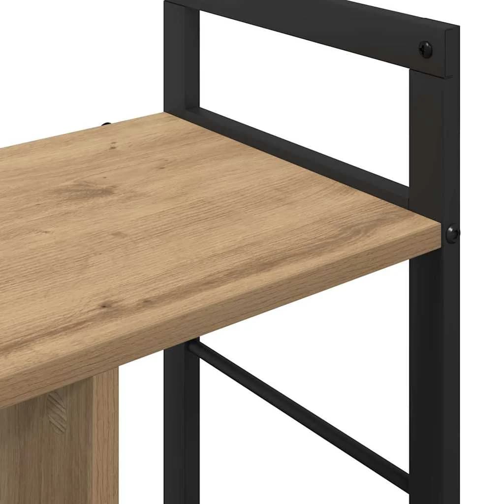 Knjižna polica 3 nivojev 75 x 30 x 58,5 cm Inženirski les - slika 8