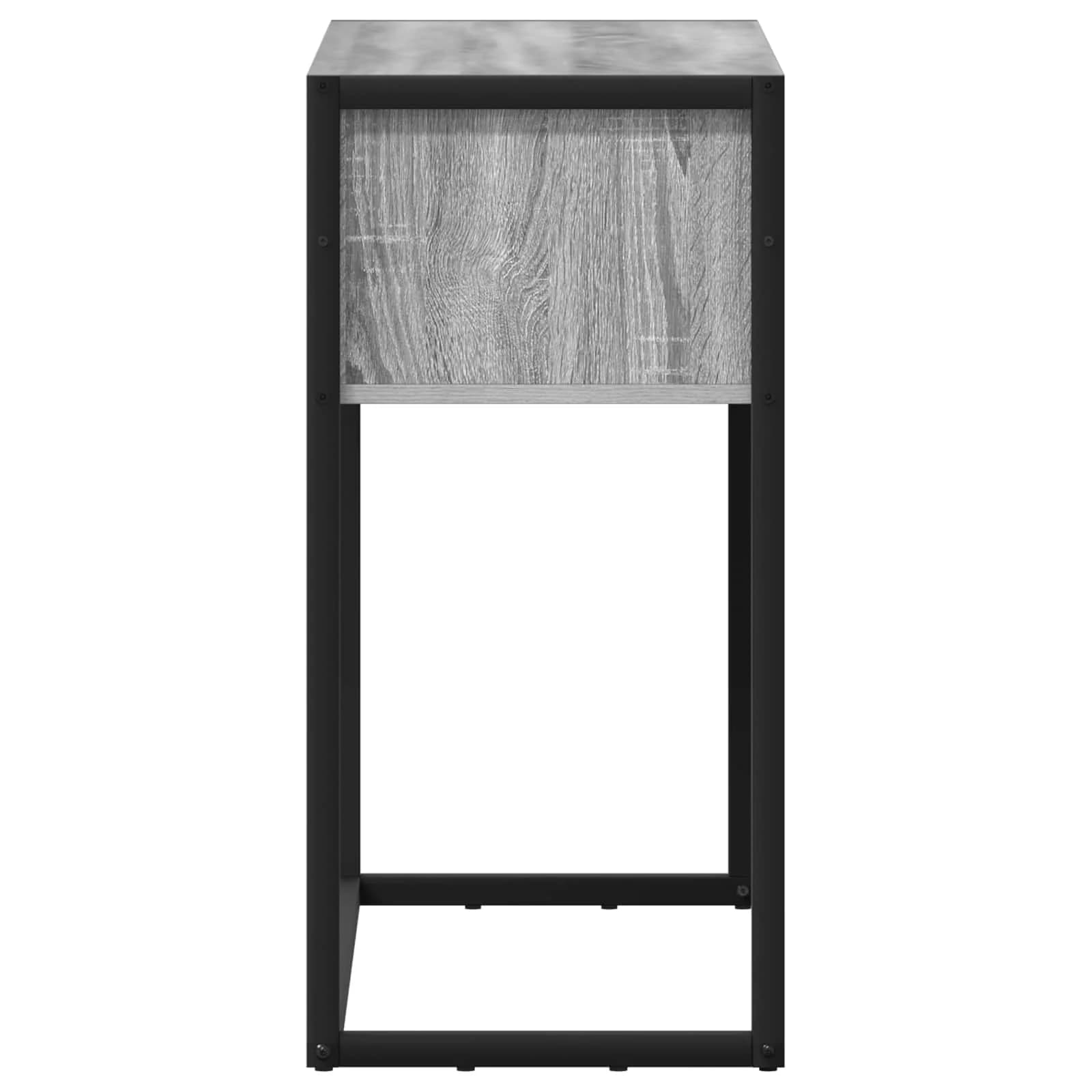 Stranska miza Siva Sonoma 100 x 36 x 75 cm Inženirski les - slika 7