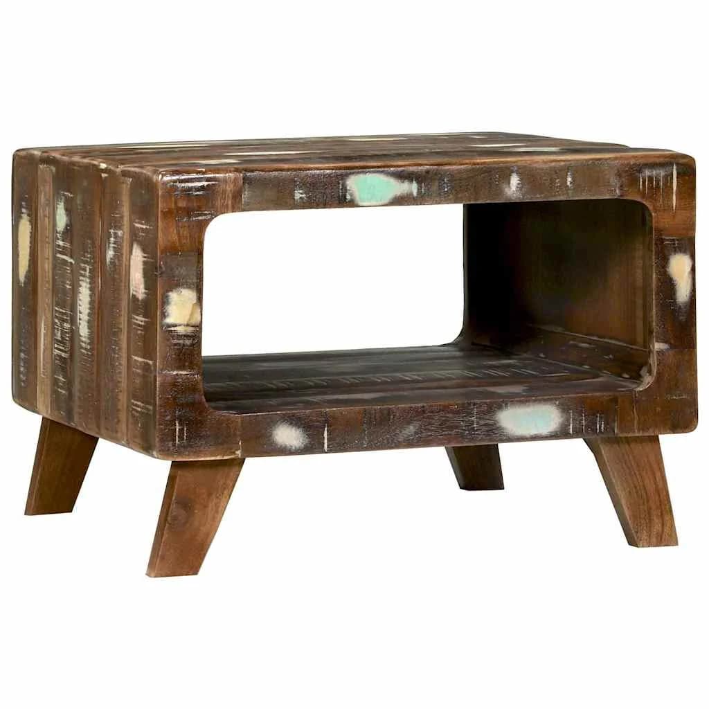Klubska miza večbarvno 50 x 50 x 35 cm Trdna obnovljena les