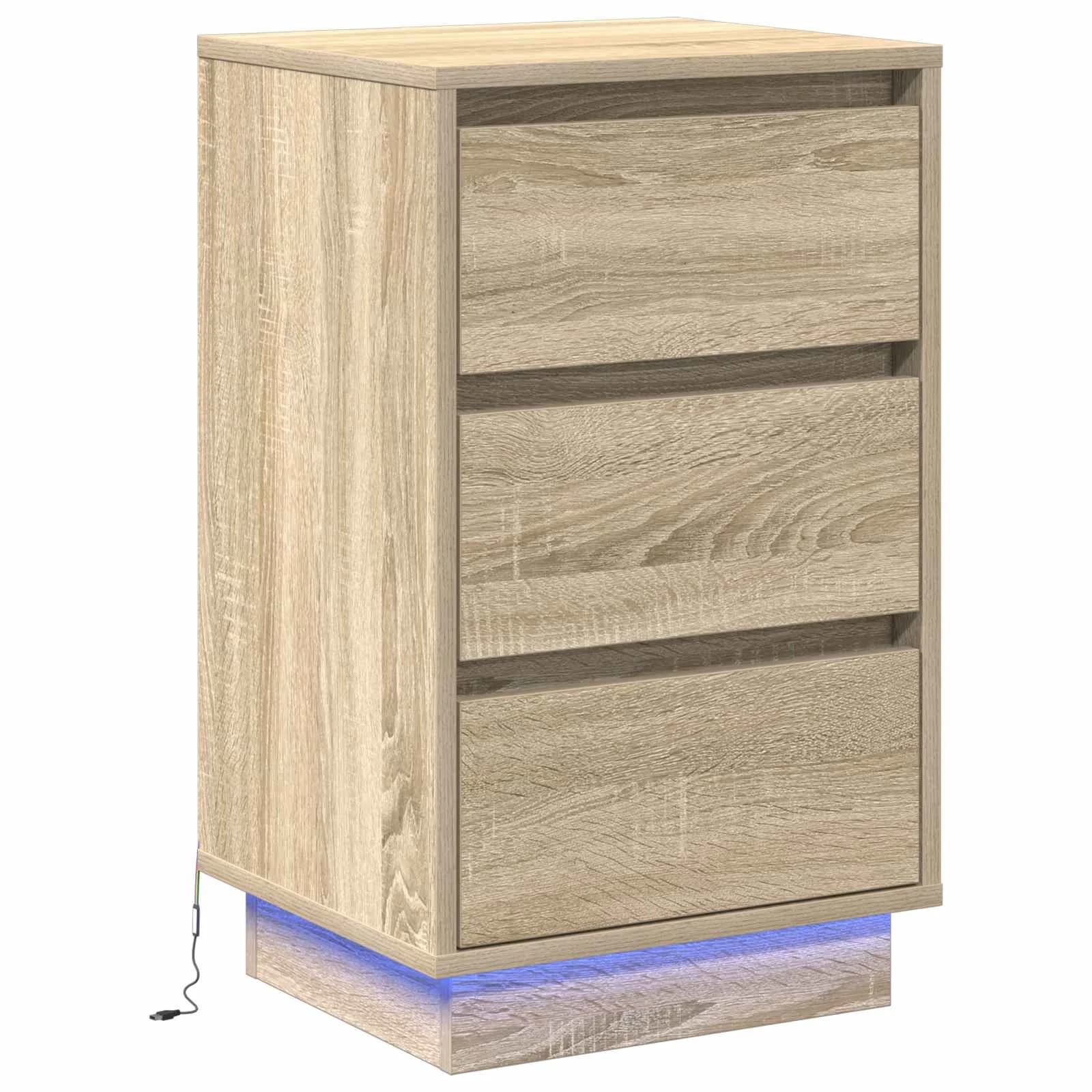 Nočna omarica Sonoma hrast 39 x 34,5 x 65 cm Inženirski les - slika 2