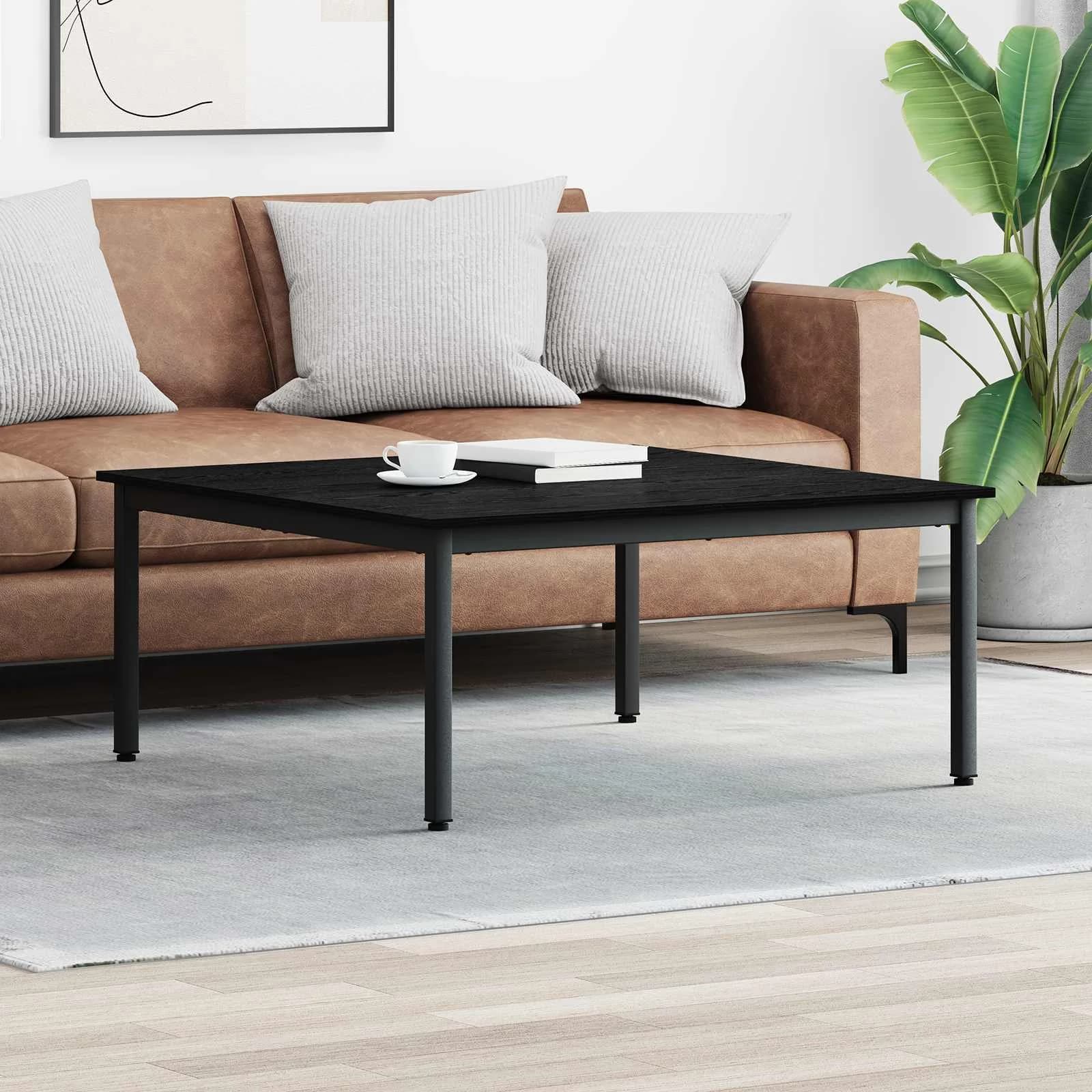 Klubska miza Črna Orehovina 100 x 100 x 45 cm Inženirski les