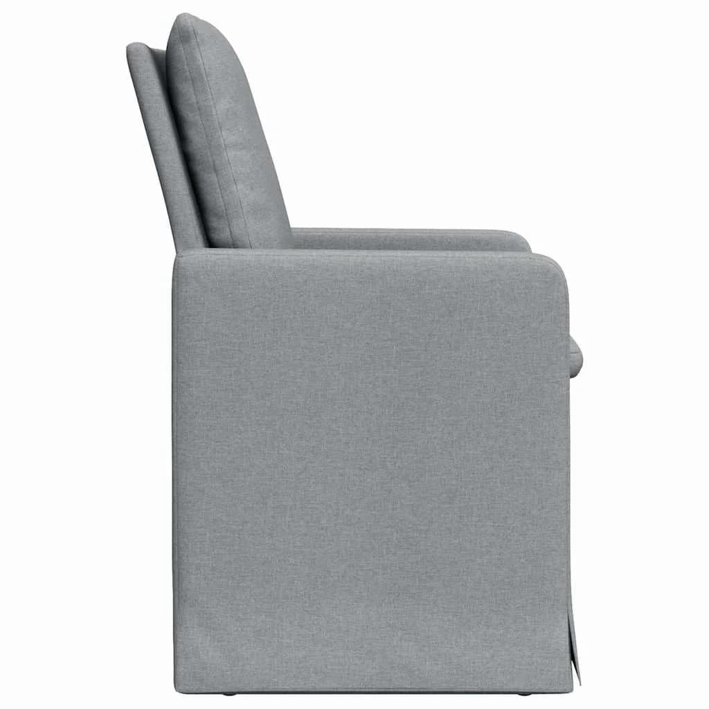 Jedilni stoli 2 kos blago Svetlo siva 57 x 67 x 98 cm - slika 5