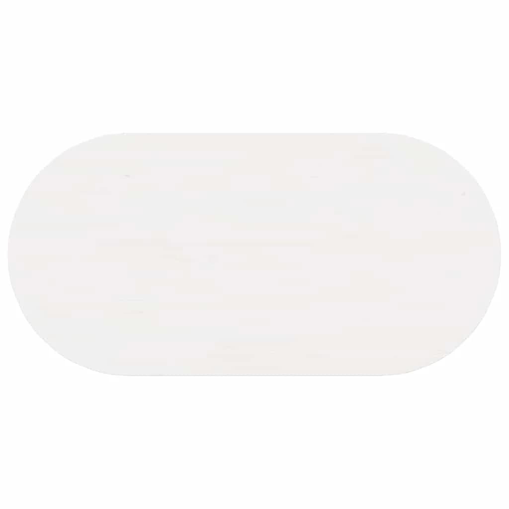 Klubska miza Bela 80 x 39,5 x 35 cm Trden borov les - slika 9
