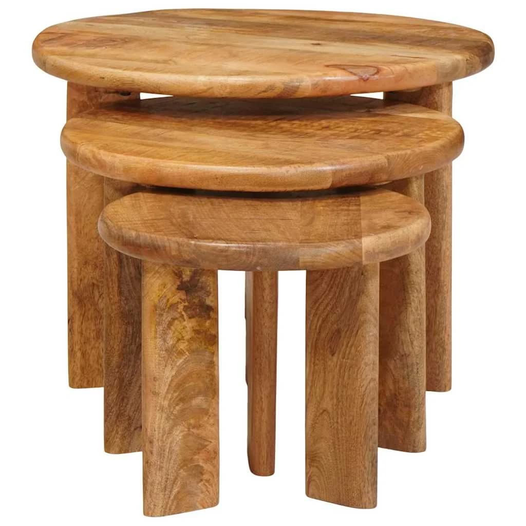 Mize za kavo z gnezdenjem 3 kos Rjava Ø 54 x 40 cm - slika 4