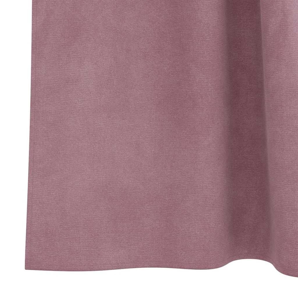 Zatemnitvene zavese 2 kos Temno roza 140 x 245 cm Žamet - slika 6