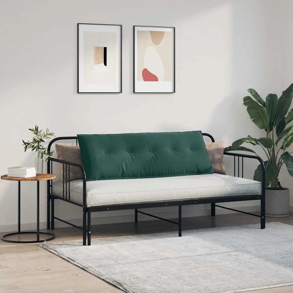 Poglavni vzglavnik Temno zelena 140 x 50 cm Žametna tkanina - slika 4