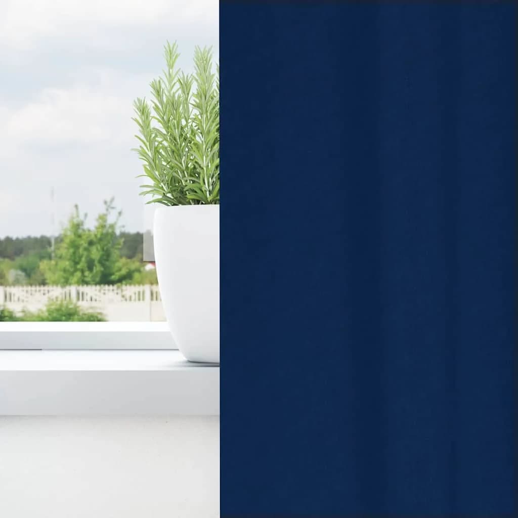 Zavese za zatemnitev z obroči 2 kos Temno modra 225 x 140 cm - slika 3