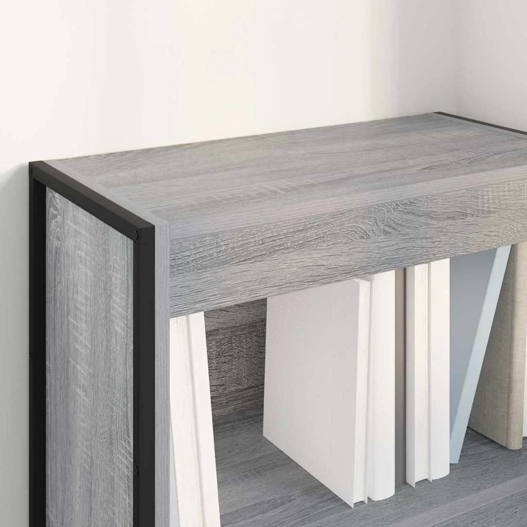 Knjigovni omar 60 x 30 x 86,5 cm Inženirski les Siva Sonoma - slika 4