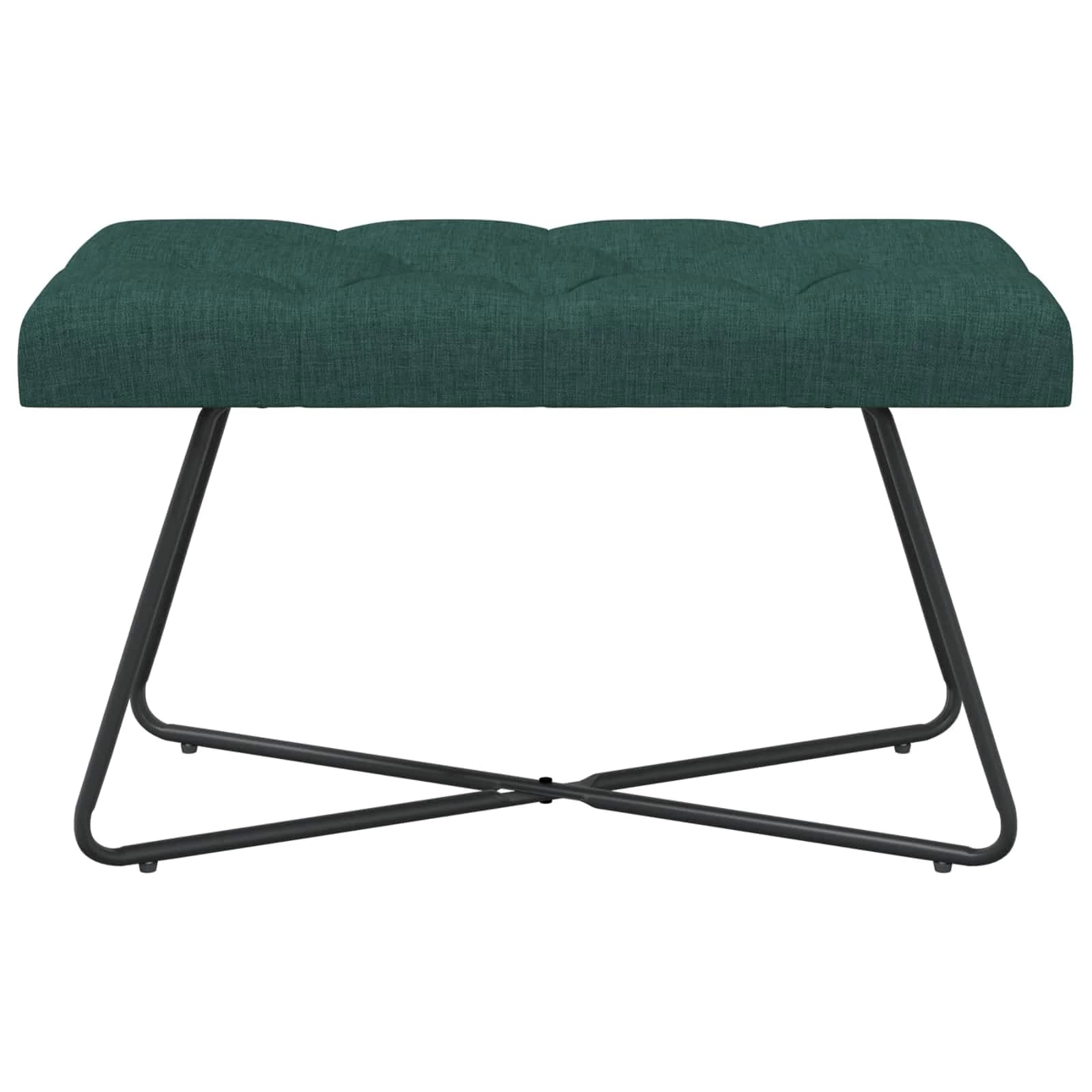 Klop s gumbnim oblazinjenjem Temno zelena 80 x 40 x 46 cm Blago - slika 5