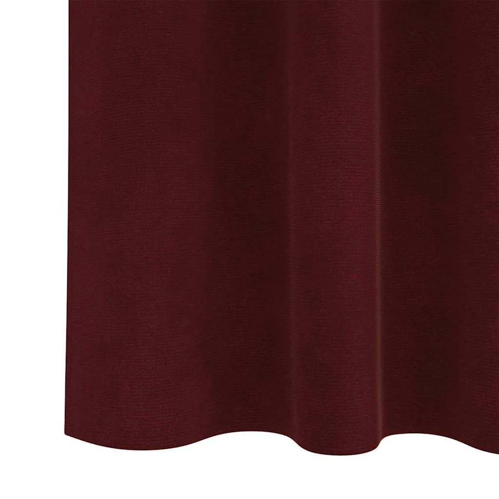 Zatemnitvene zavese 2 kos Vinorodna rdeča 140 x 260 cm Žamet - slika 6