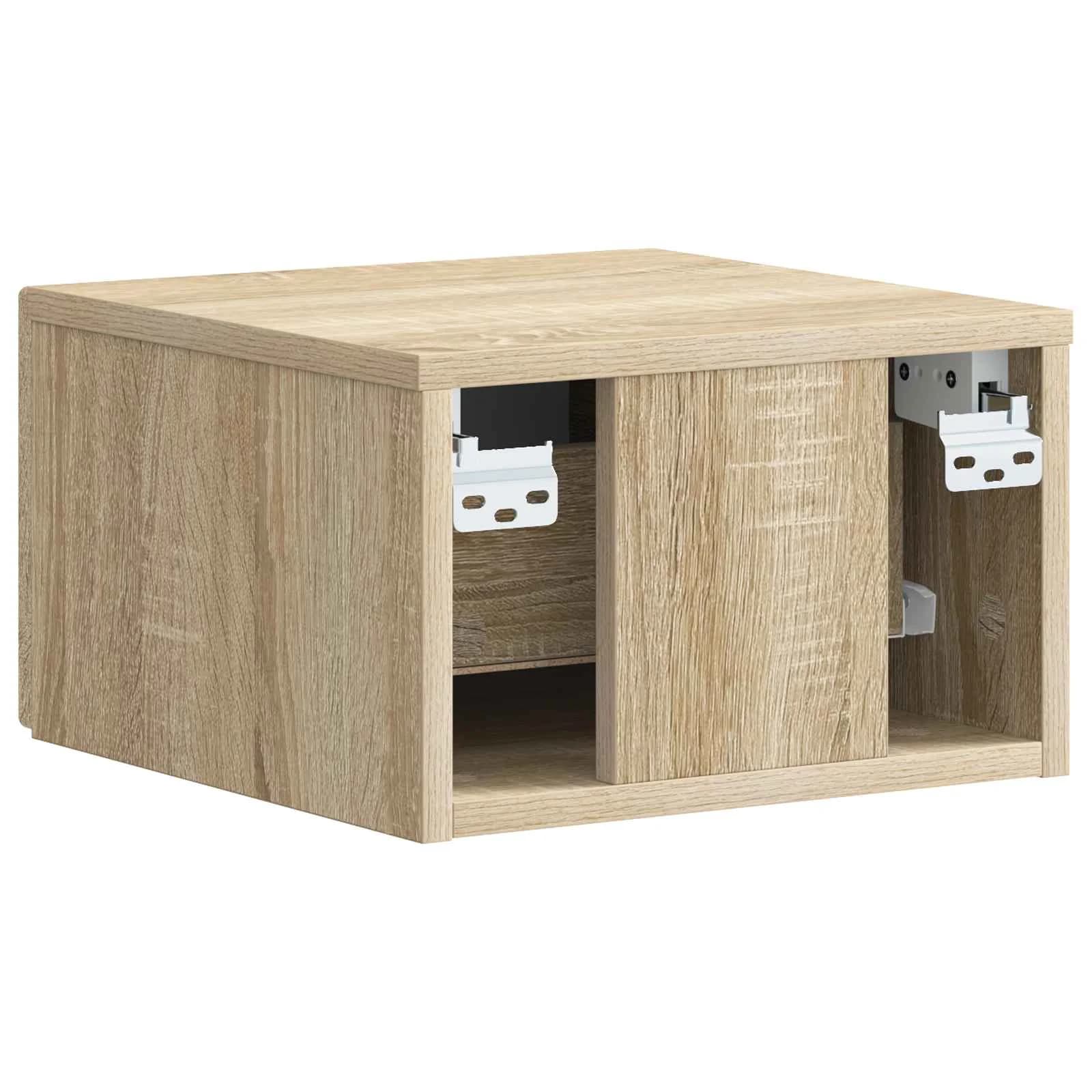 Stenski nočni omarici 2 kos Sonoma hrast 34,5 x 33 x 20 cm - slika 9
