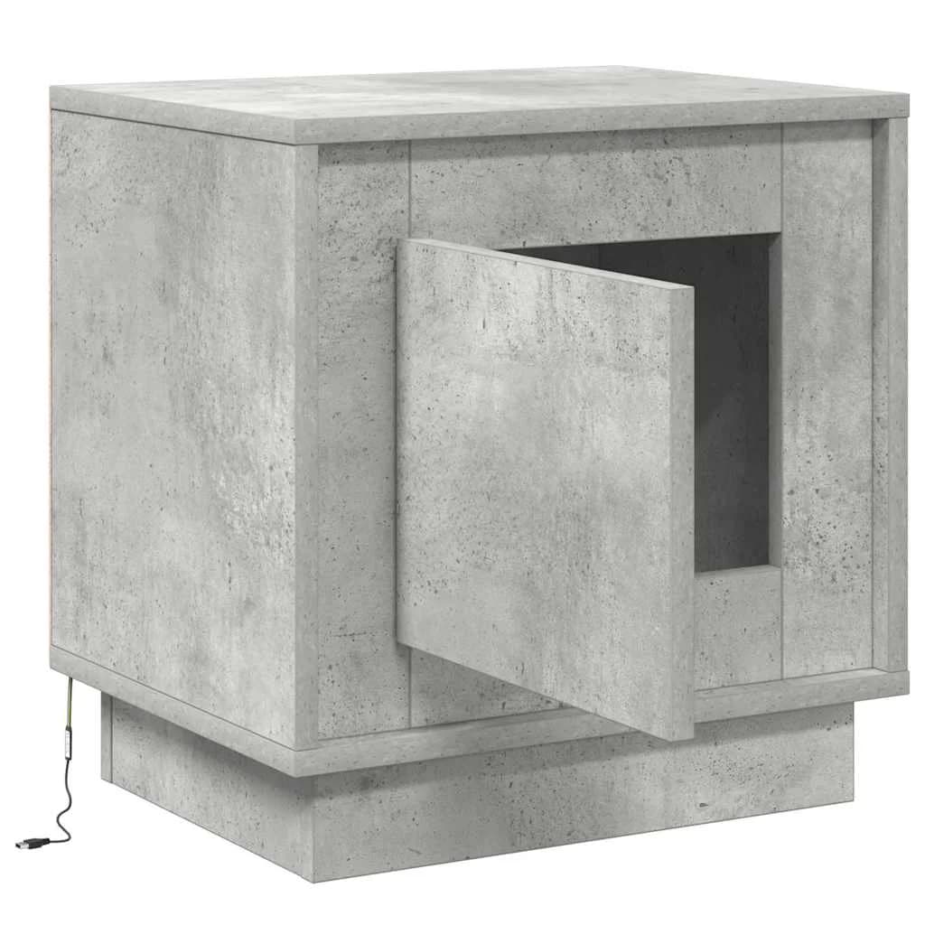 Nočna omarica 2 kos Betonsko siva 44 x 34,5 x 45 cm - slika 7
