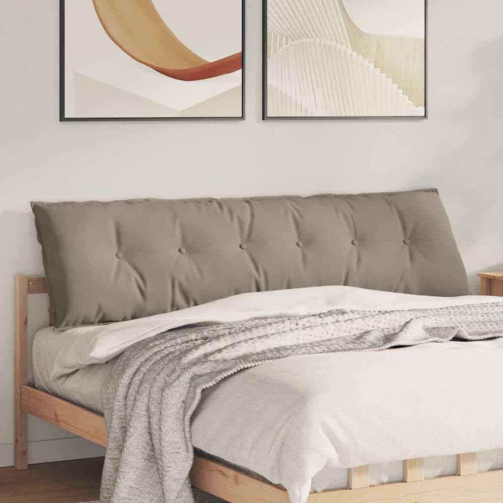 Poglavni vzglavnik Taupe 180 x 50 cm Mikrofiber tkanina