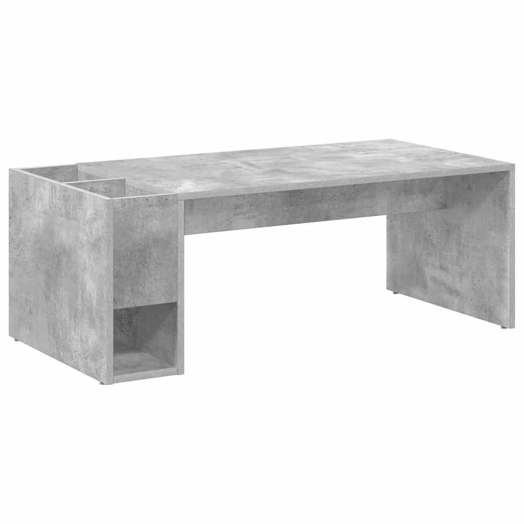 Klubska miza Betonsko siva 101,5 x 50 x 37 cm Inženirski les - slika 7