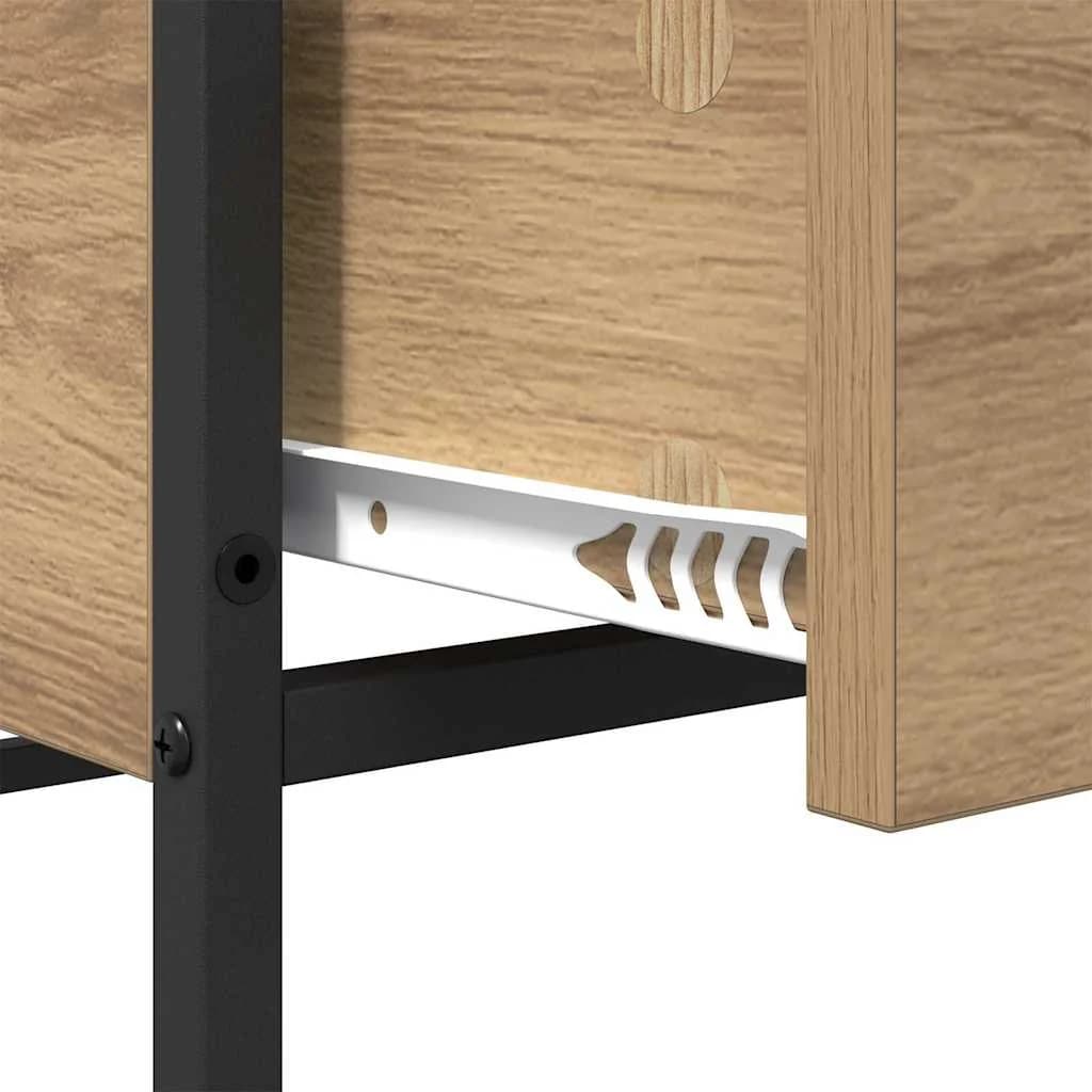 Klubska miza Umetni hrast 100 x 51 x 45 cm Inženirski les - slika 9