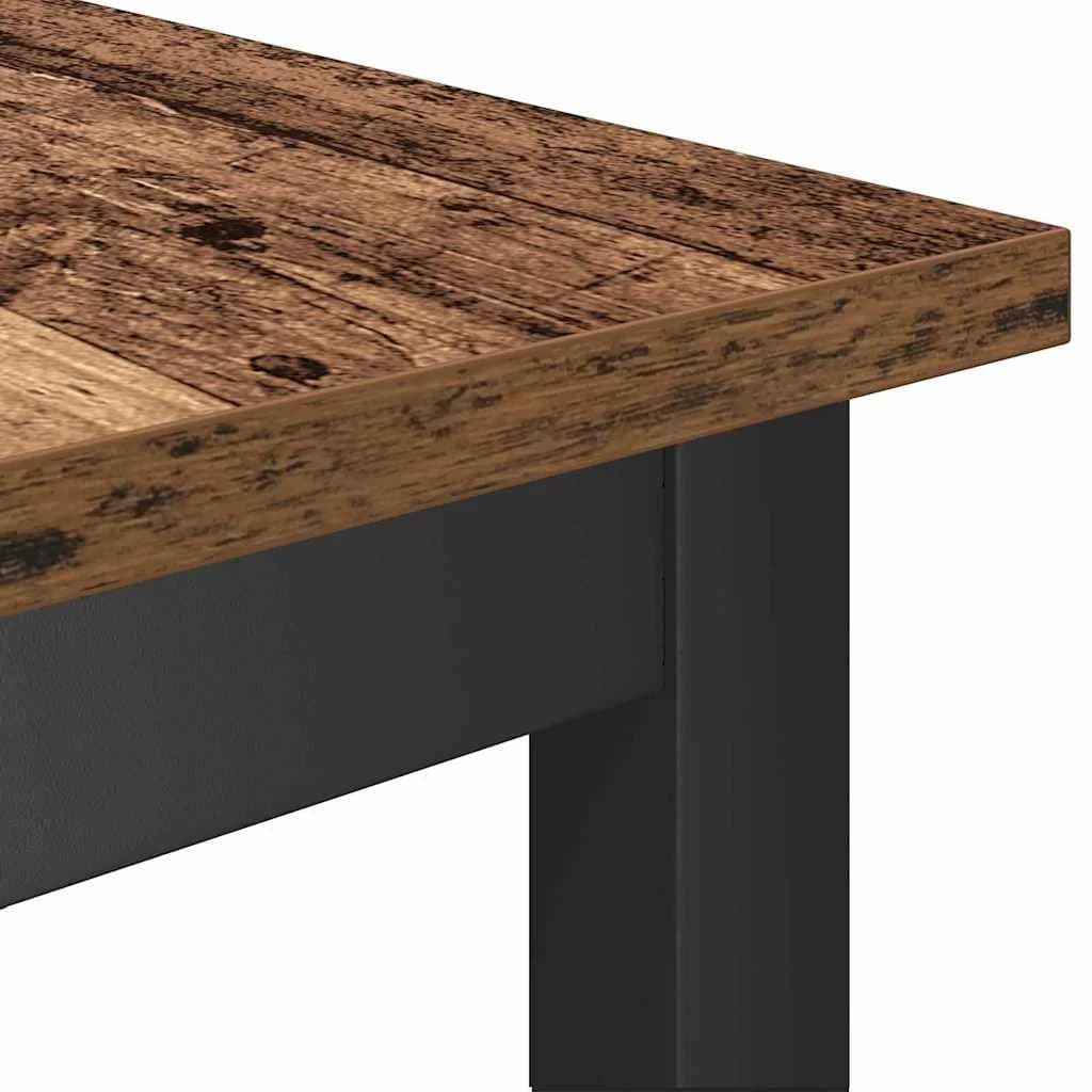 Jedilna klop 100 x 32,5 x 48,5 cm 2 kos Inženirski les in jeklo - slika 7