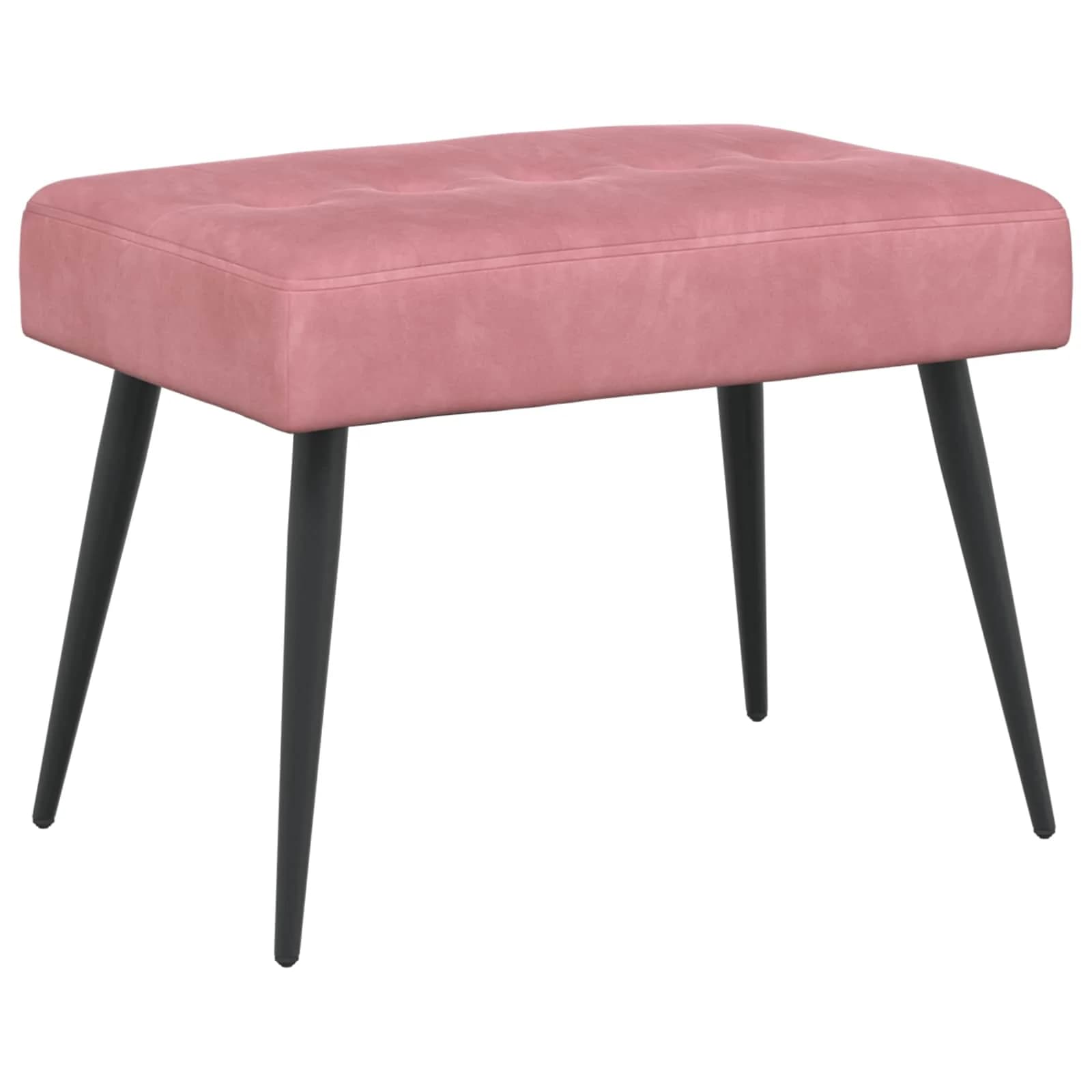 Klop s gumbnim oblazinjenjem Roza 60 x 40 x 45 cm Žamet - slika 2