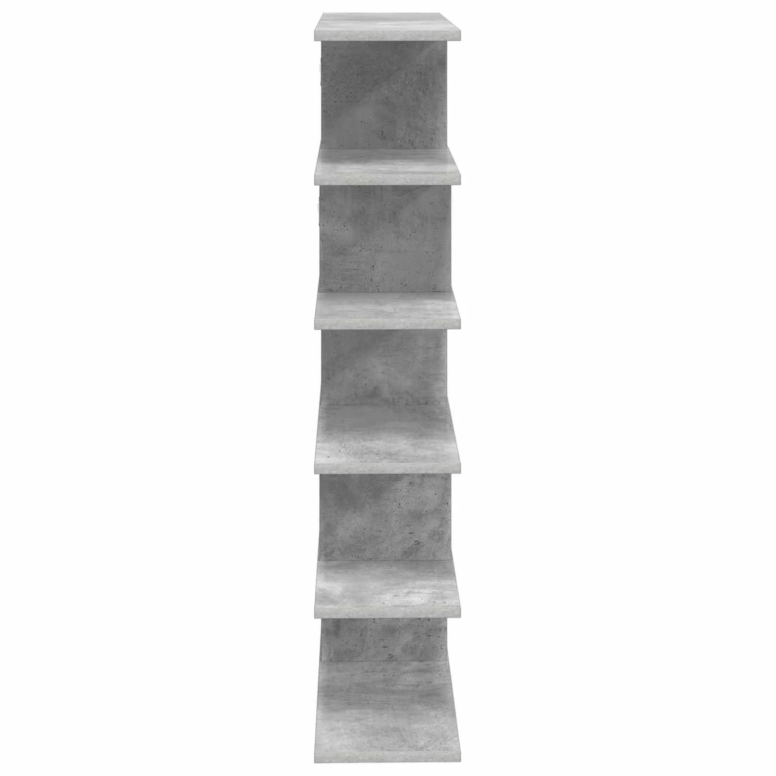 Stenska polica Betonsko siva 70 x 20 x 100 cm Inženirski les - slika 5