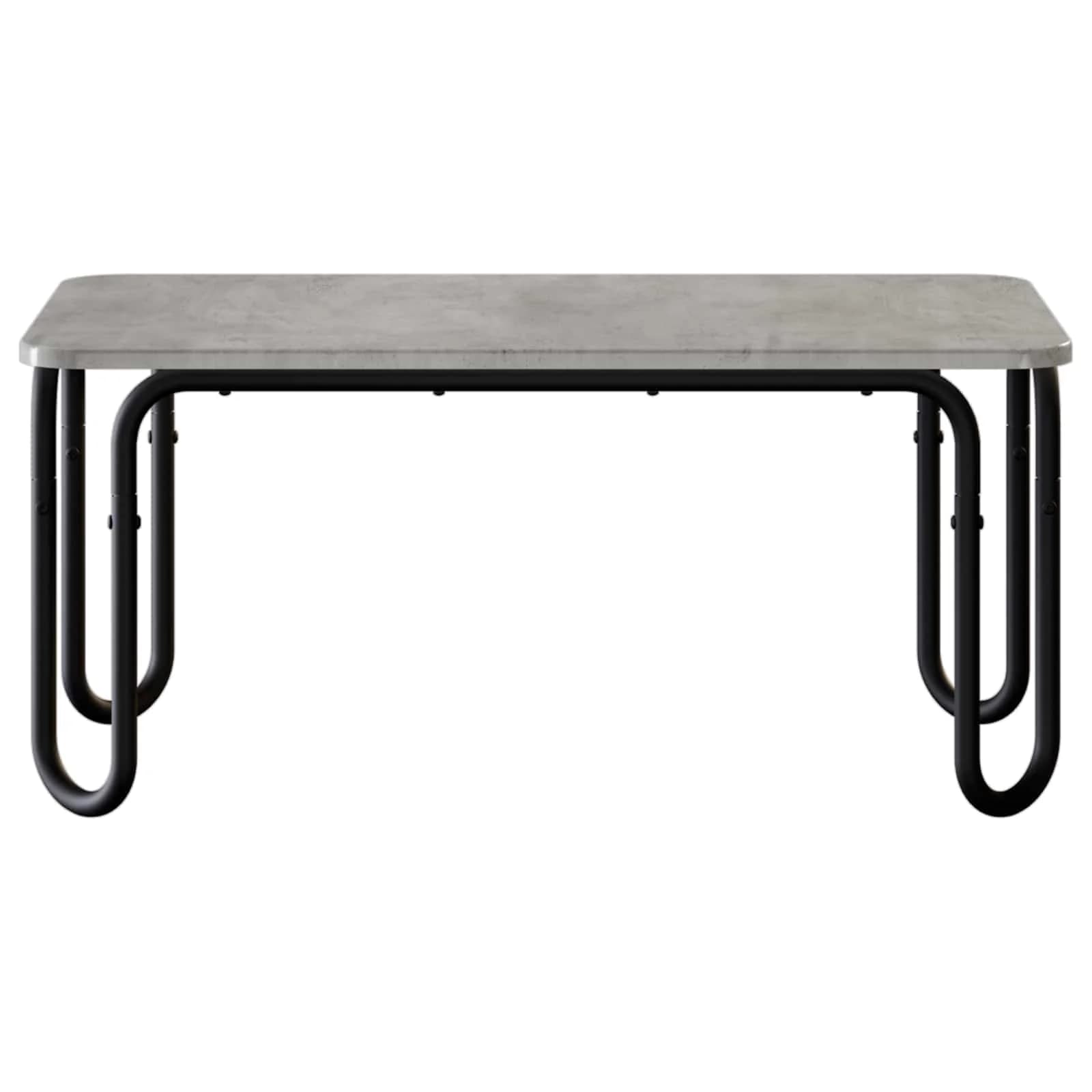 Klubska miza Betonsko siva 100 x 50 x 45 cm Inženirski les - slika 3