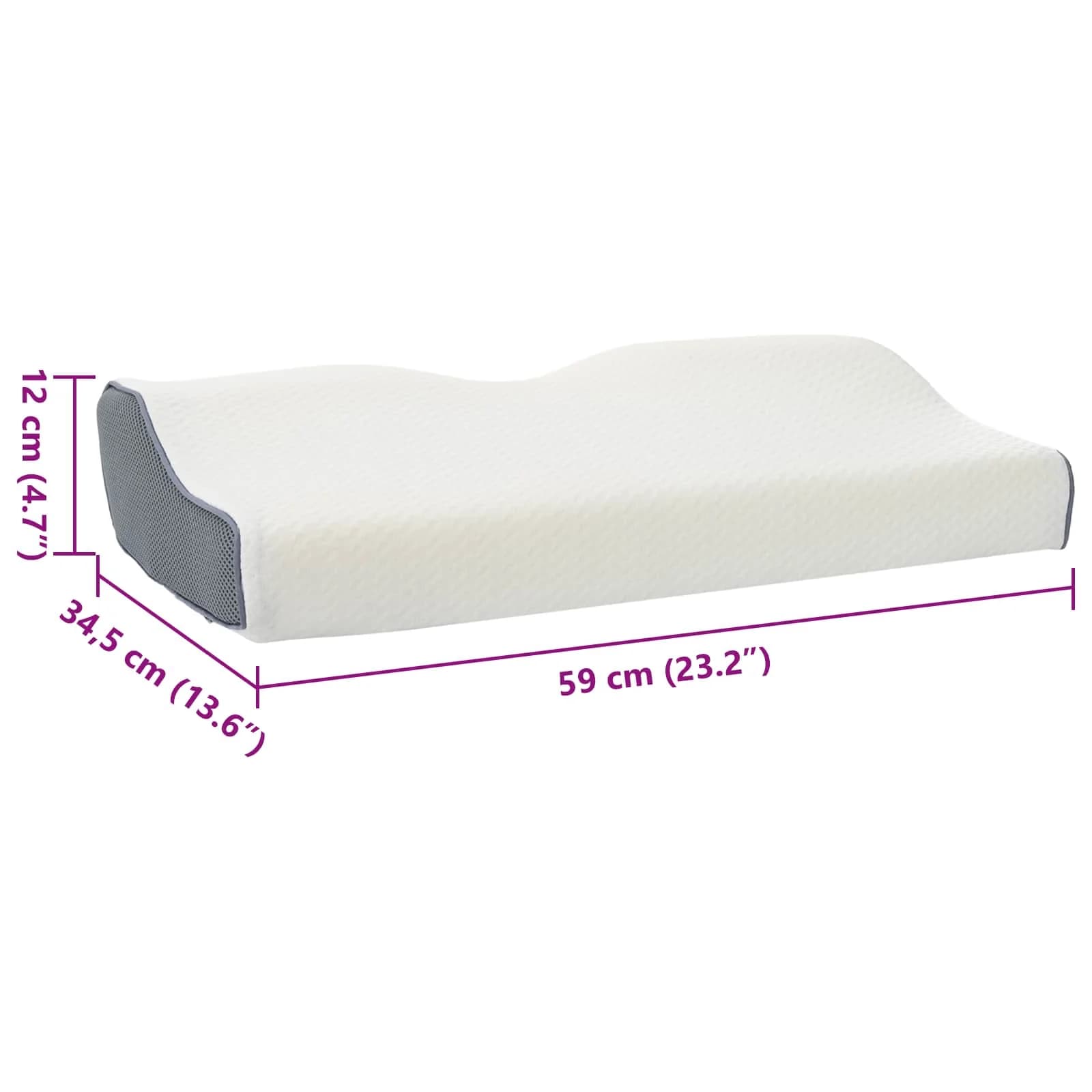 Vzglavnik za vrat Bela Spominska pena 59 x 34,5 x 12 cm - slika 11