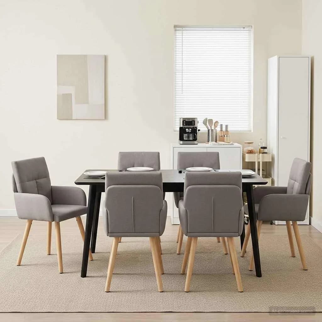 Jedilni stoli 6 kos Blago Taupe 60 x 56 x 96 cm