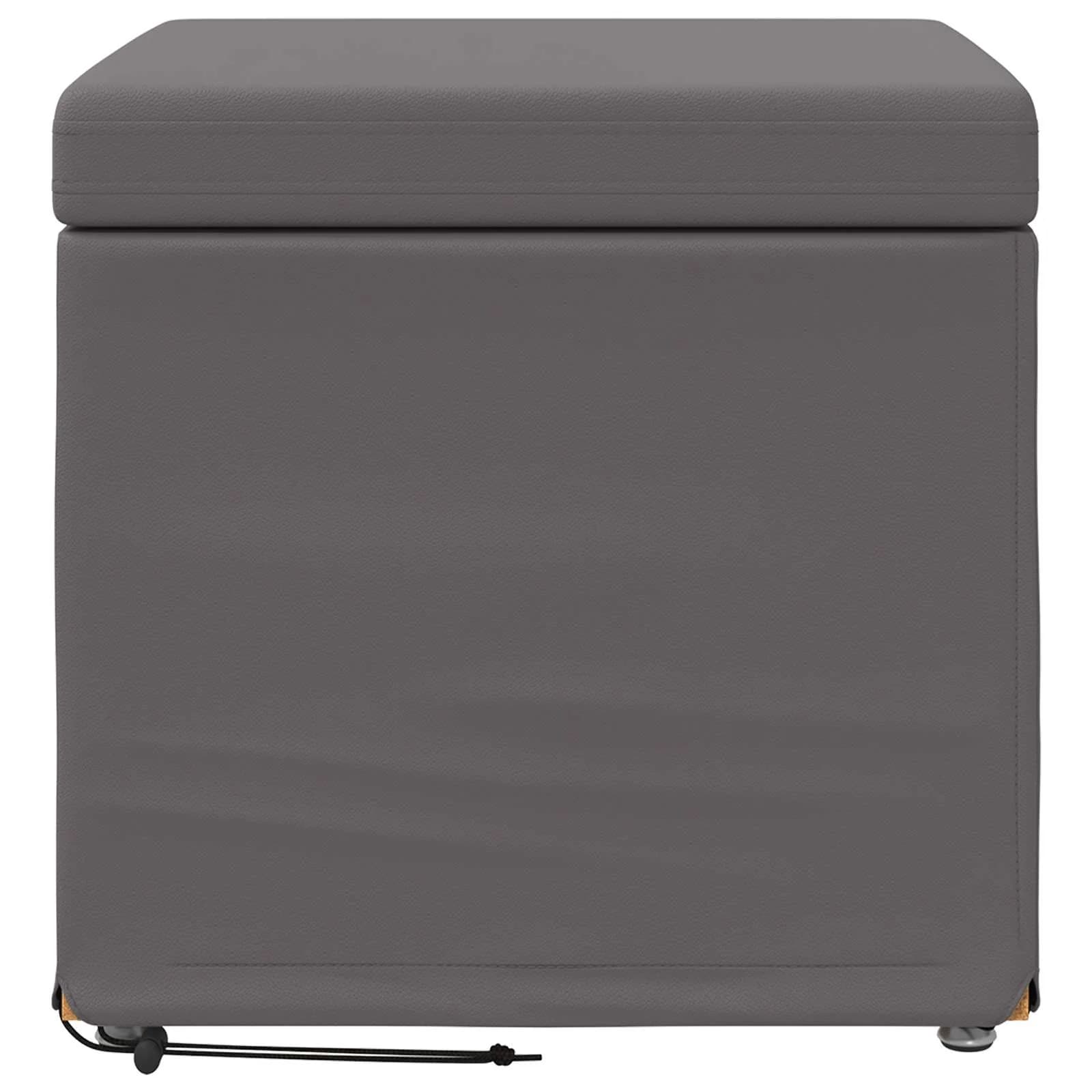 Stolica Siva 41 x 41 x 40 cm Umetno Usnje in Umetno Leseno - slika 4
