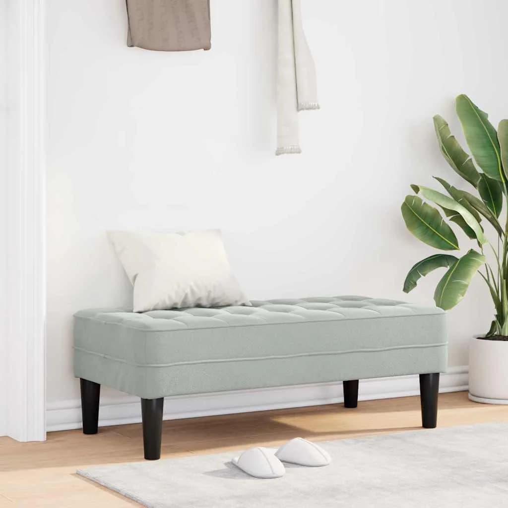 klop z blazino Svetlo siva 113 x 57 x 39 cm Žamet