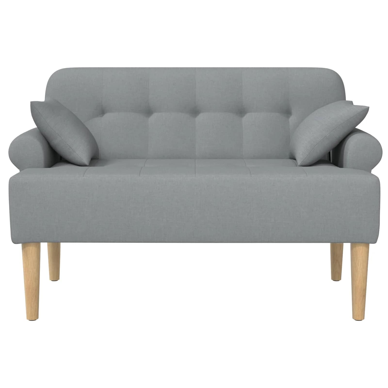 Dvojnica s gumbi Svetlo siva 120 x 65 x 79 cm Blago - slika 3