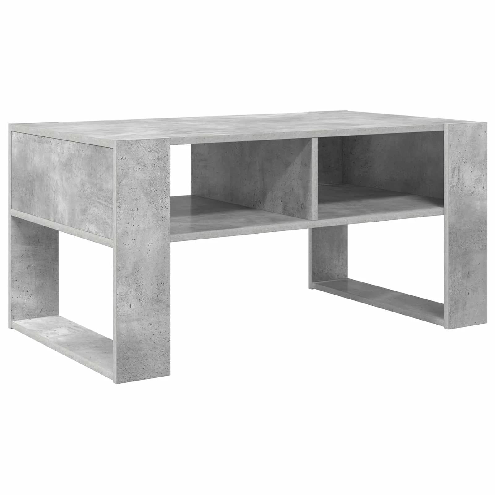 Klubska miza Betonsko siva 92 x 53 x 45 cm Inženirski les - slika 7