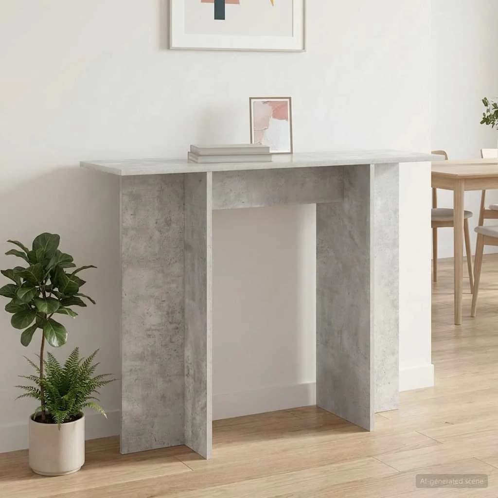 Konzolna miza Betonsko siva 100 x 30 x 75 cm Inženirski les