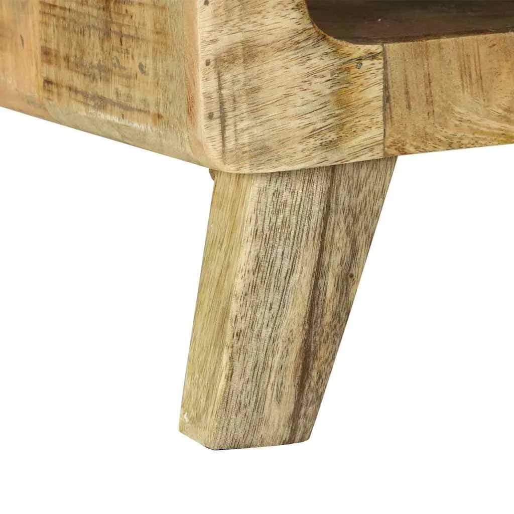 Klubska miza Rjava 90 x 50 x 35 cm Masiven les manga - slika 6