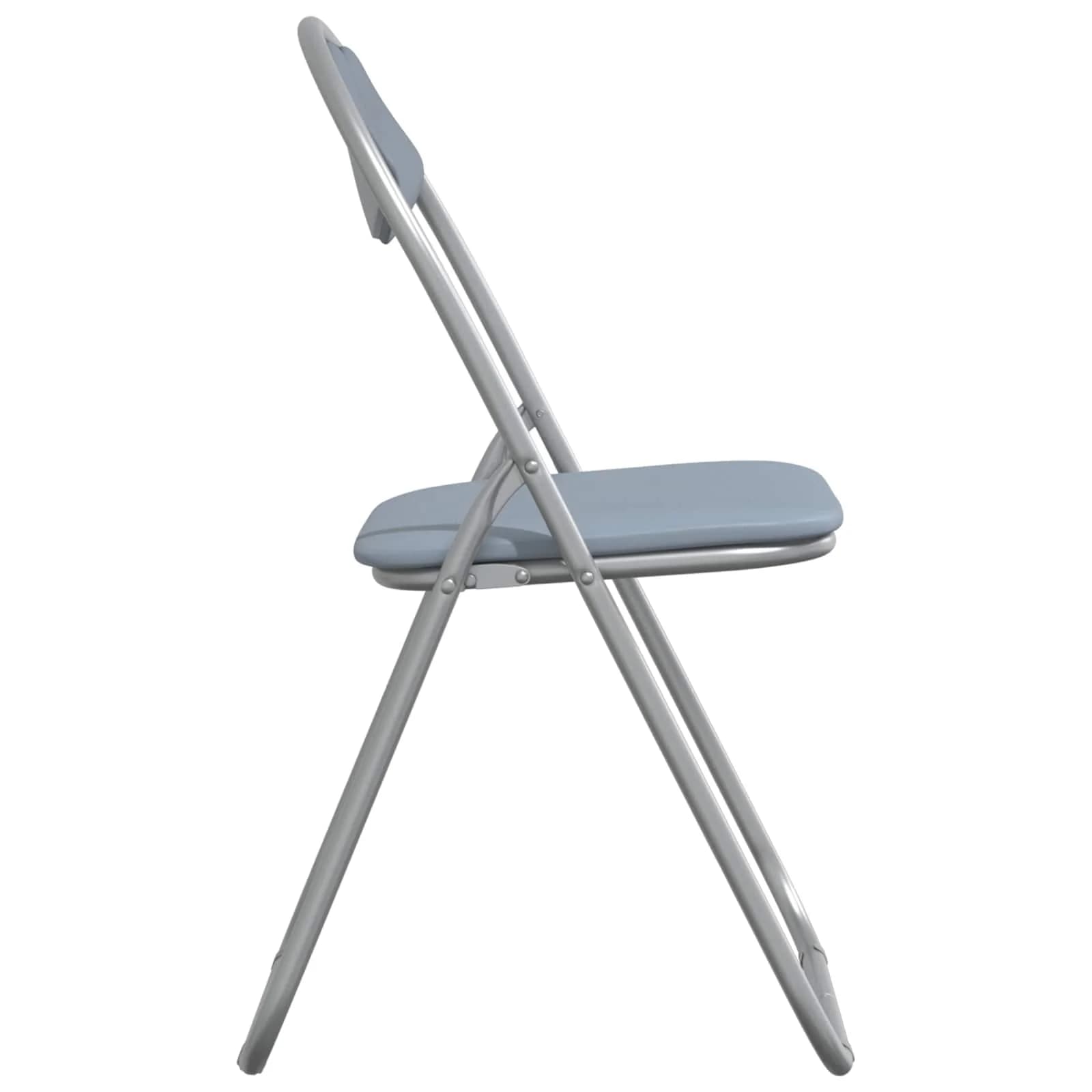 Zložljiva stolica 2 kos Umjetno usnje Siva 48 x 43,5 x 81 cm - slika 6