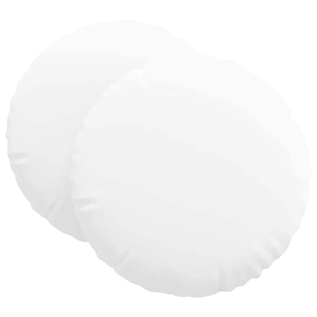 Sedežne blazine 2 kos blago Bela Ø80 x 29 cm - slika 2