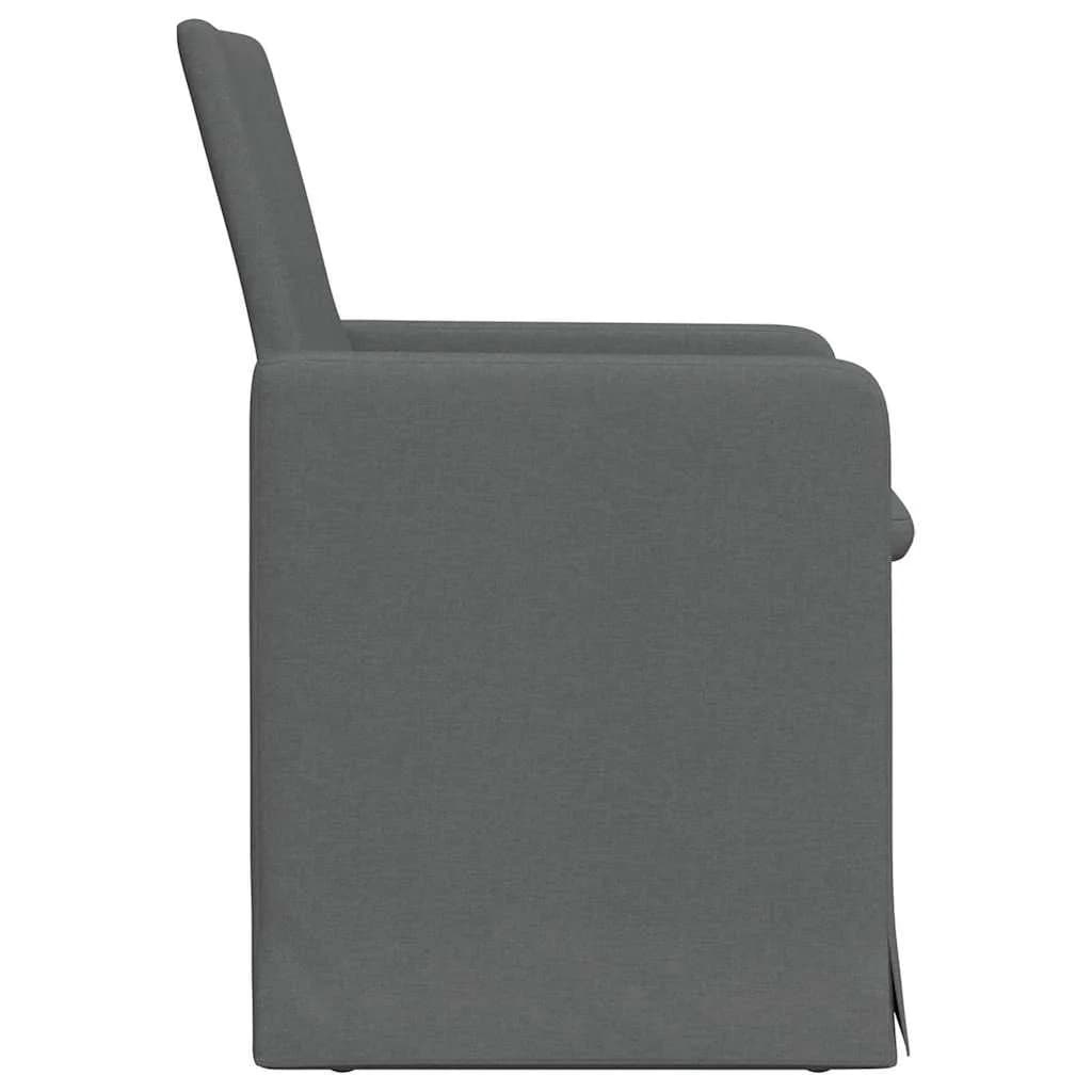 Jedilni stoli 2 kos blago Temno siva 57 x 67 x 95 cm - slika 5