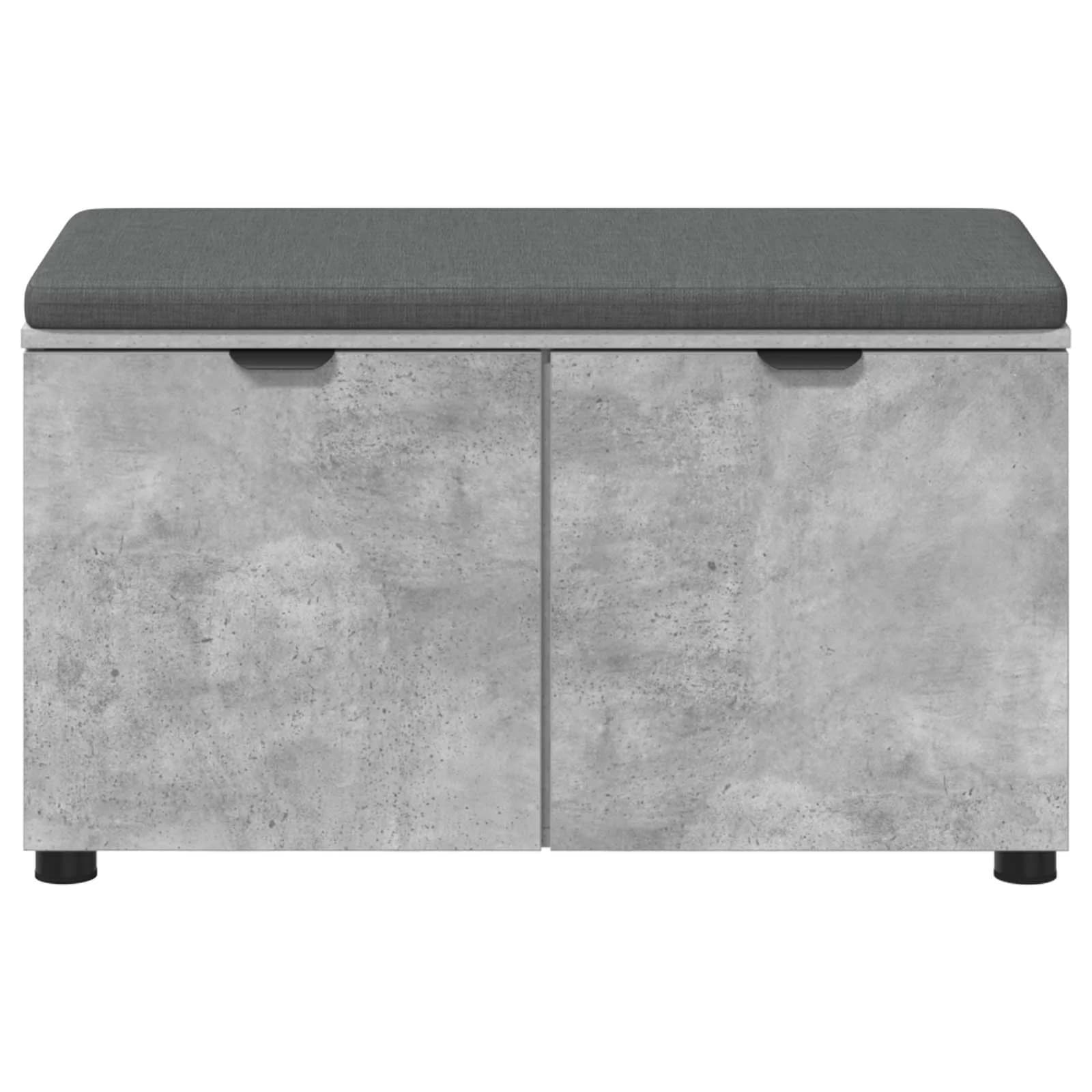 Haldna klop Beton Siva 80 x 38 x 46 cm Oblikovan Les in Tkanina - slika 6