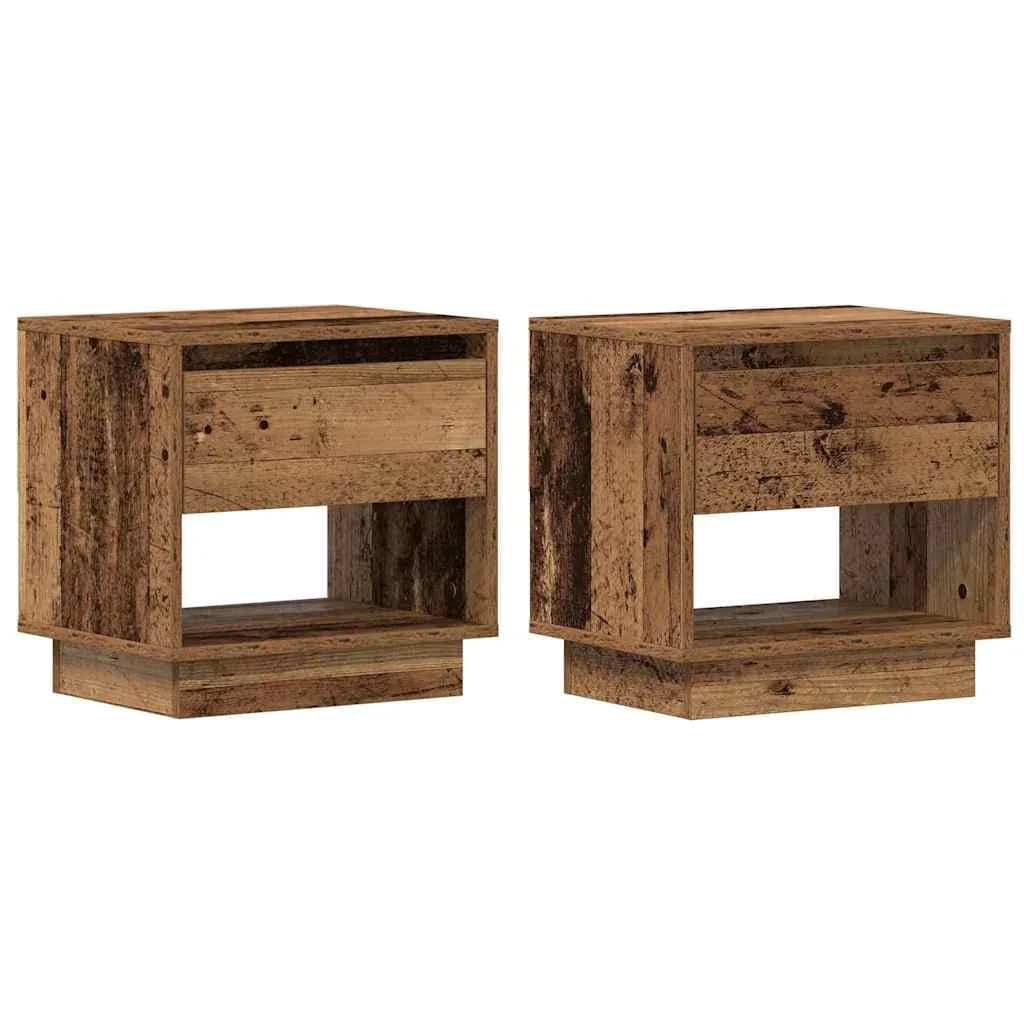 Nočna omarica 2 kos Star les 45 x 34 x 44 cm Inženirski les - slika 2