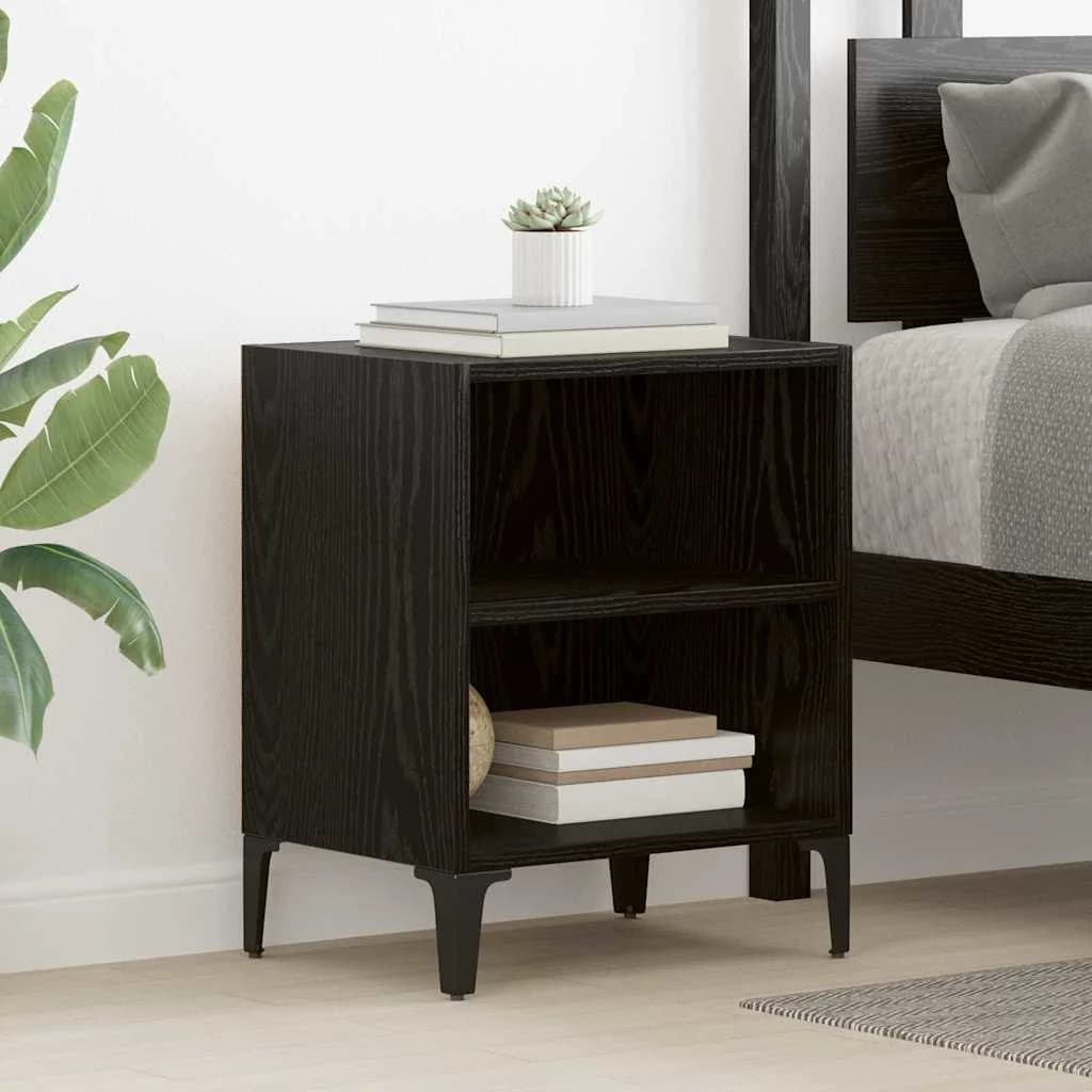 Nočna omarica 2 kos Črna Orehovina 40 x 30 x 50 cm