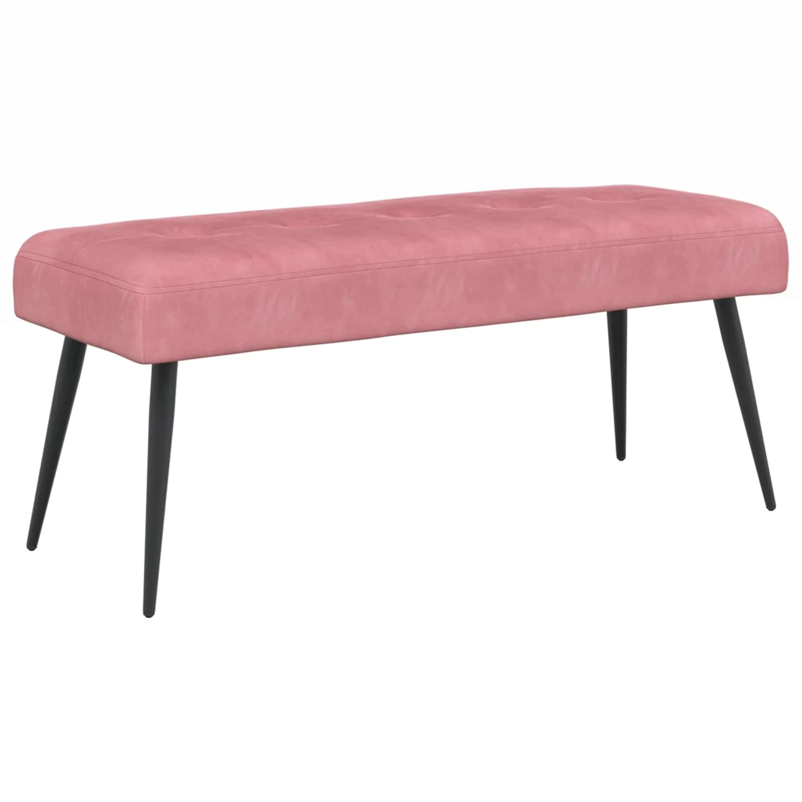 Klop s gumbnim oblazinjenjem Roza 110 x 40 x 46 cm Žamet - slika 2