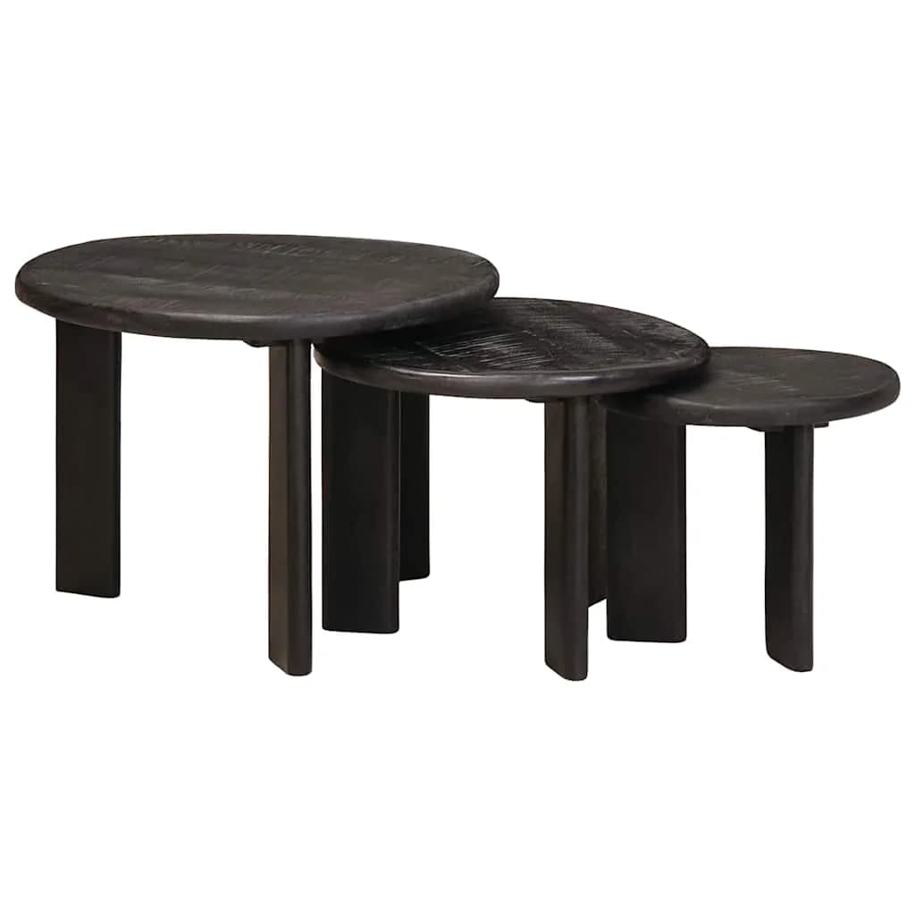 Mize za kavo z gnezdenjem 3 kos Bela Ø 54 x 40 cm