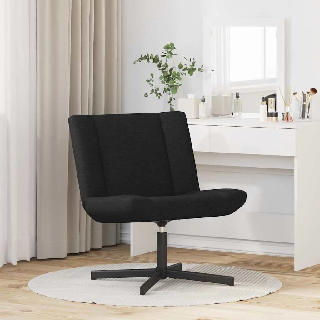 Vrtljiv stol Črna 63 x 75 x 76 cm blago - slika 3