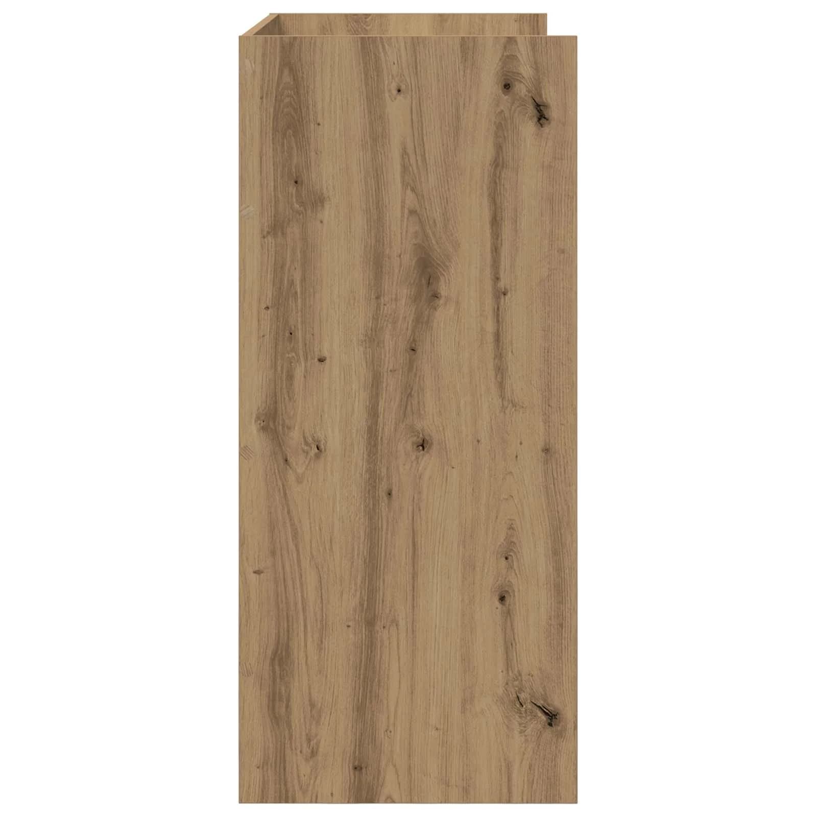 DJ miza Artisan hrast 102 x 45 x 102 cm Inženirski les - slika 5