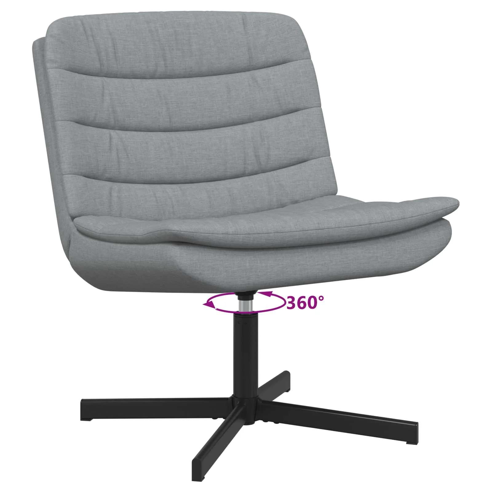 Vrtljiv stol Svetlo siva 63 x 75 x 76 cm blago - slika 5
