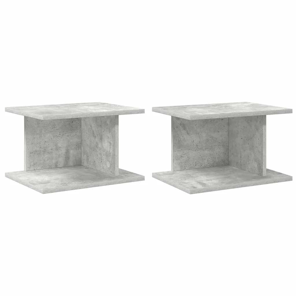 Nočna omarica 2 kos Betonsko siva 40 x 30 x 25 cm - slika 2