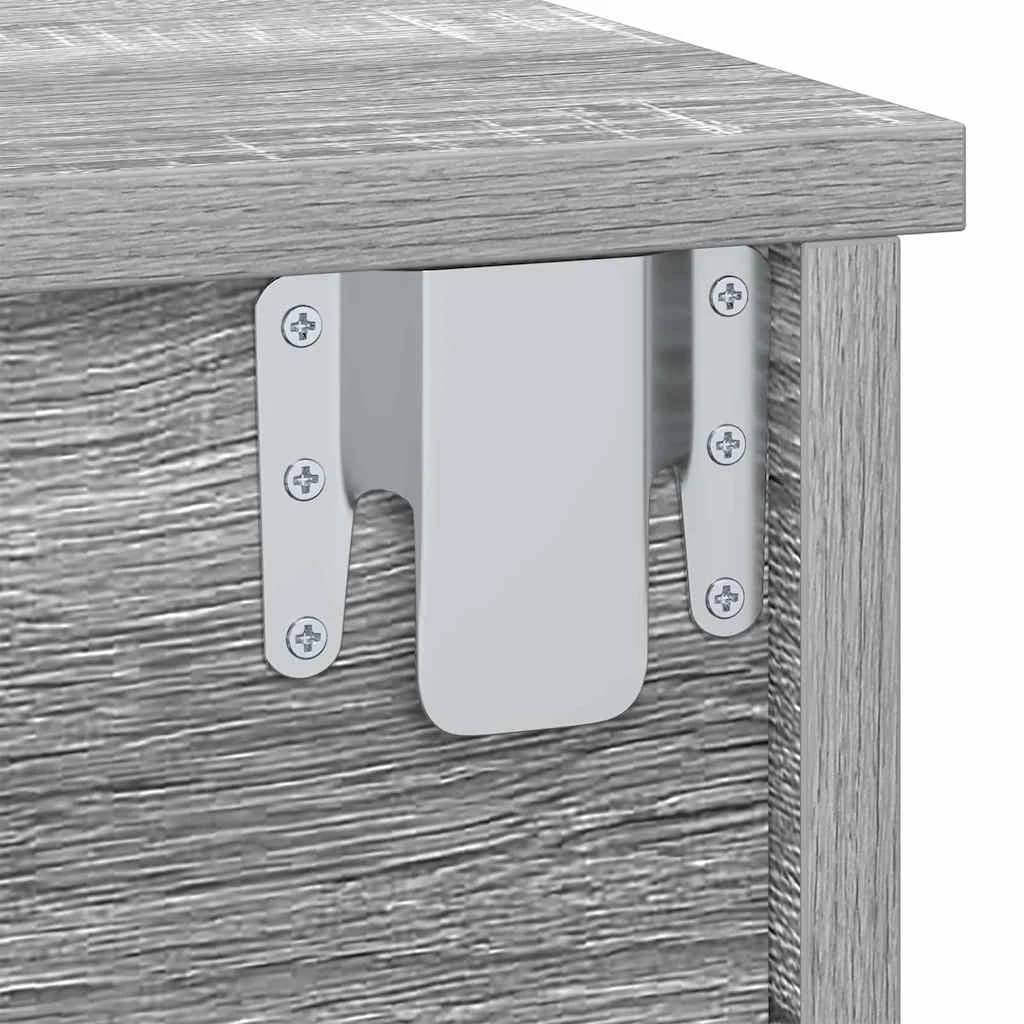 Nočna omarica Siva Sonoma 40 x 31 x 15 cm Inženirski les - slika 9