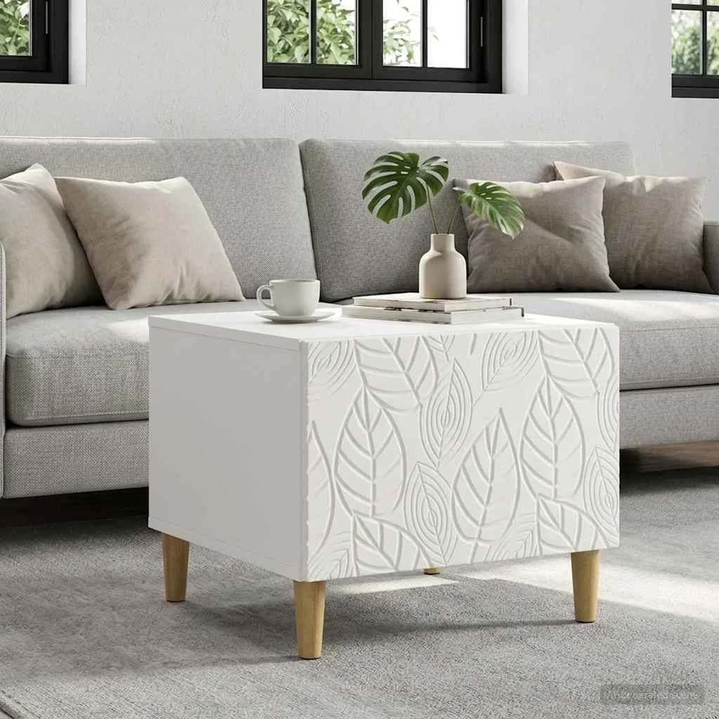 Klubska miza Bela 50 x 49 x 40 cm Inženirski les
