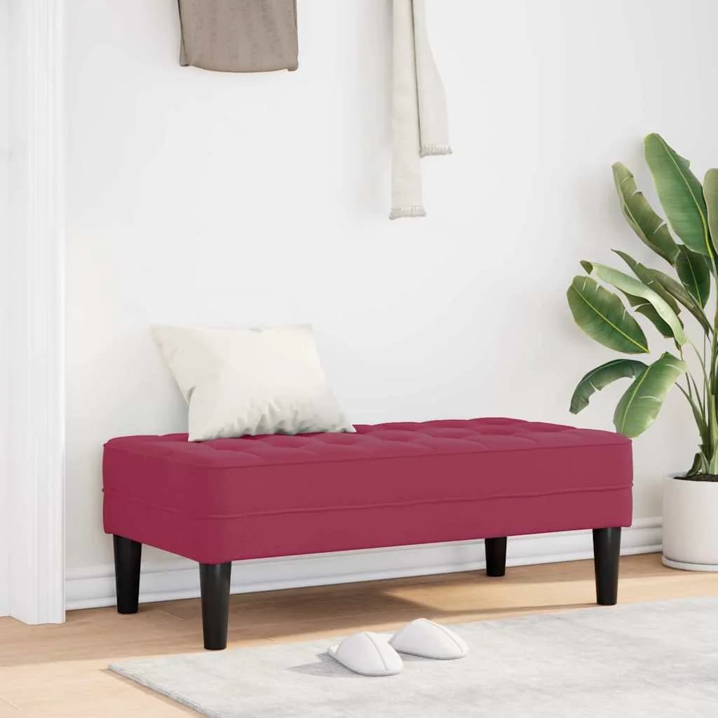 klop z blazino Vinorodna rdeča 113 x 57 x 39 cm Žamet