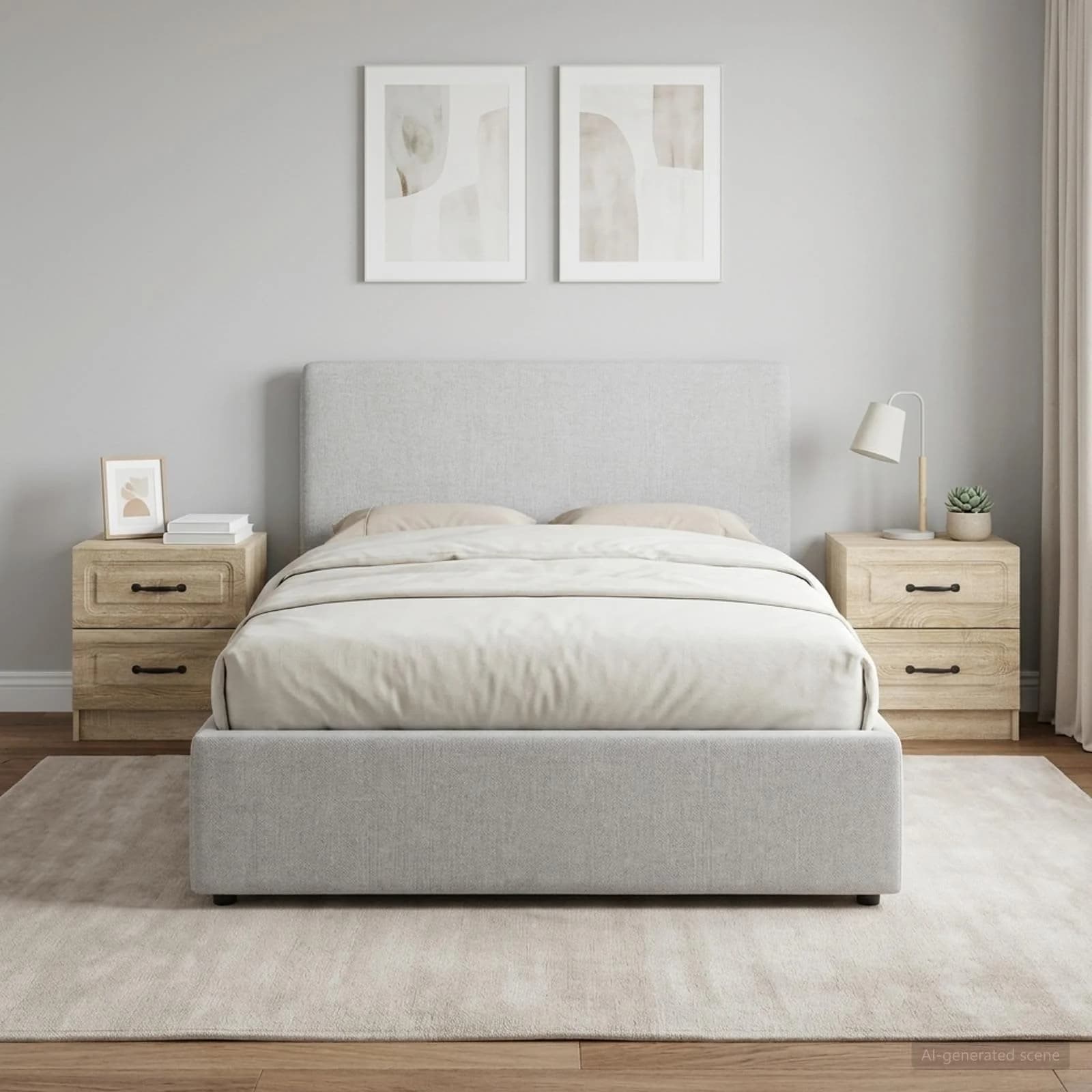 Nočna omarica 2 kos Sonoma hrast 43 x 34,5 x 44,5 cm - slika 4